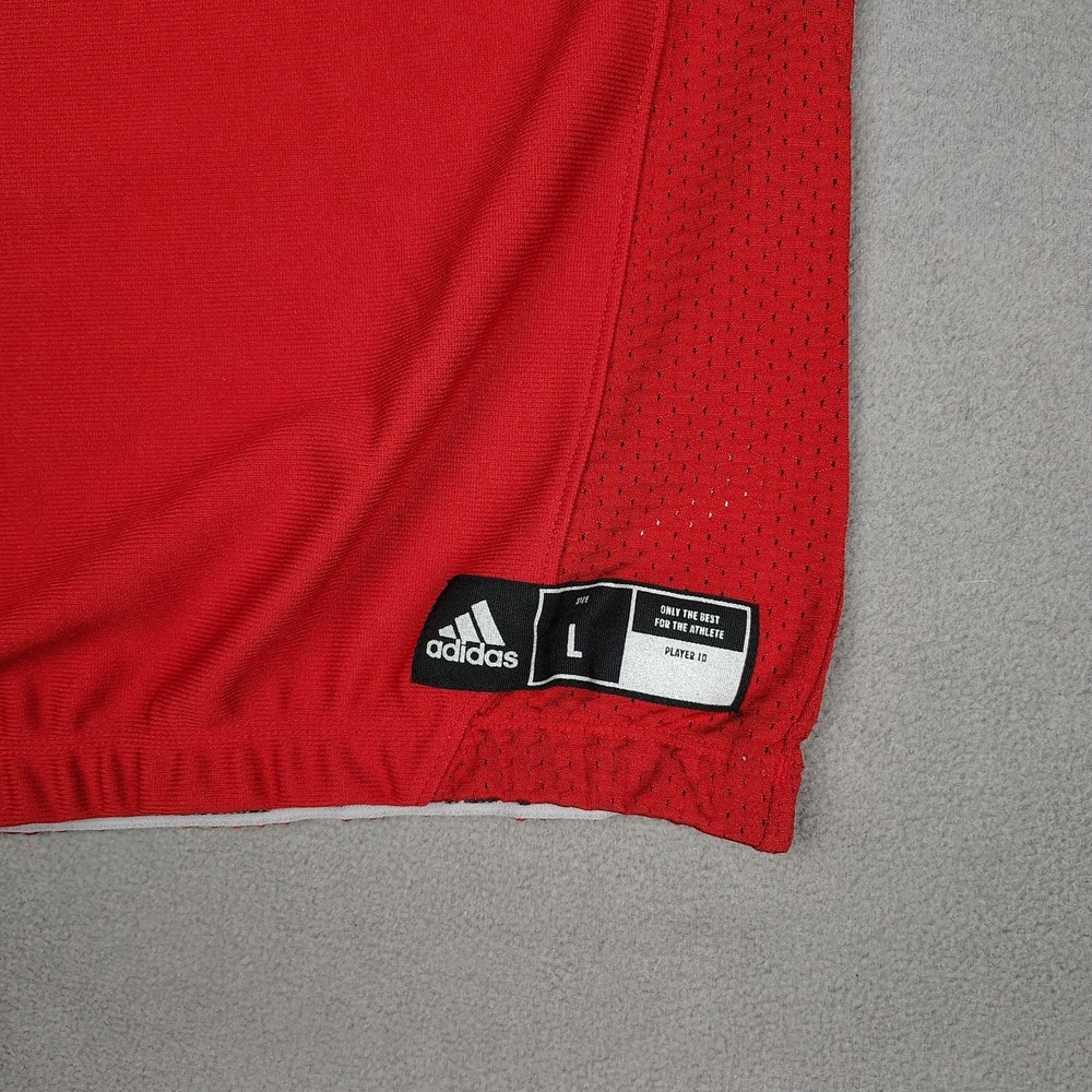 Adidas Techfit Football Jersey Men Large Red Compression Hyped Athletic Fit New - Picture 2 of 8